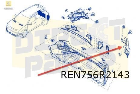 Renault R4 EV (6/25-) Bumperpaneel Links Origineel! 85017676, Autos : Pièces & Accessoires, Neuf, Arrière, Renault, -
