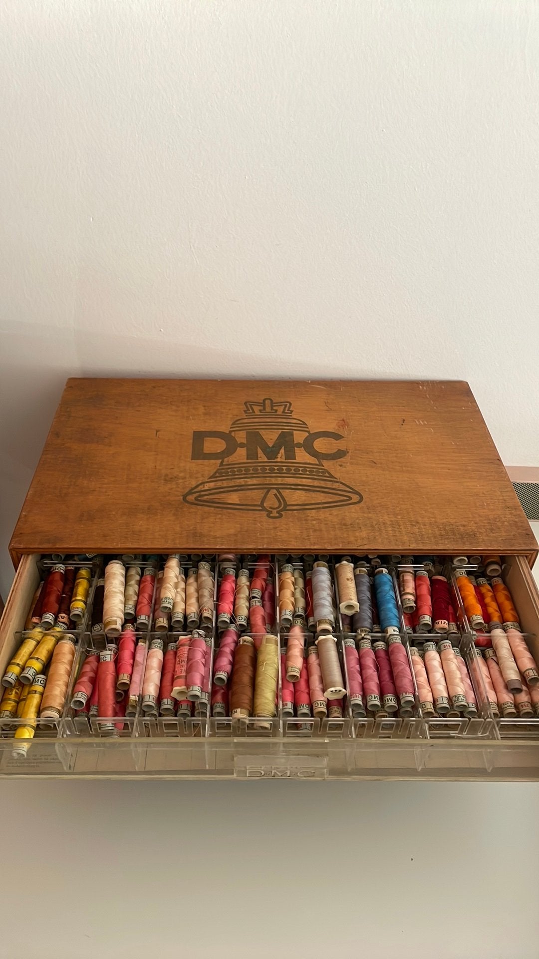 dmc oude naaikoffer, Ophalen