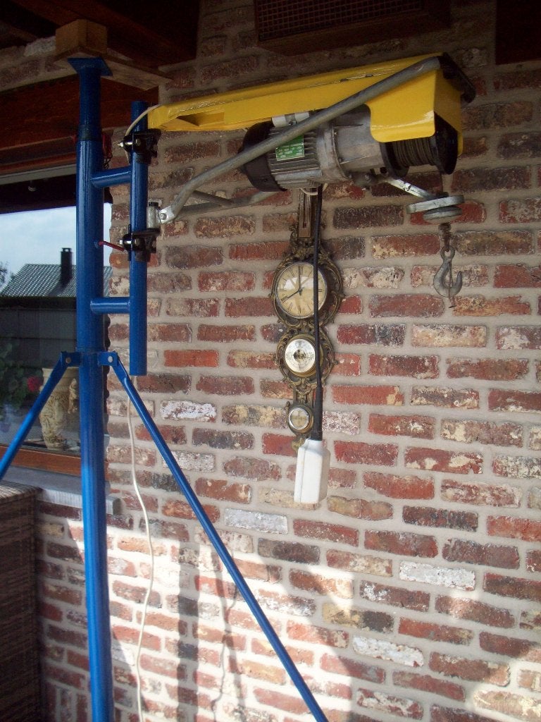 electrische takel / bouwlift 200 kg - 220V mono, Doe-het-zelf en Bouw, Ophalen, Zo goed als nieuw, Elektrisch