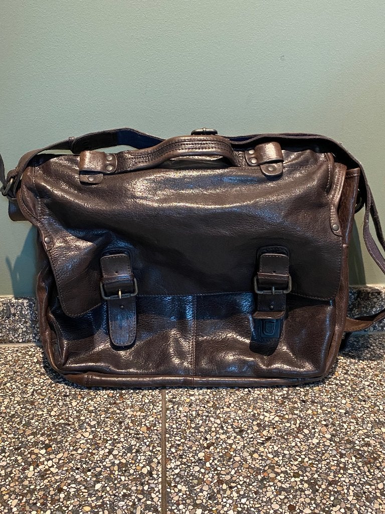 Sac de travail Aunts & Uncles, Autres marques, Cuir, Comme neuf, Brun