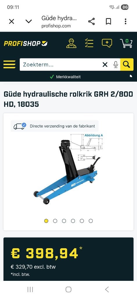 Garage krik, Ophalen, Zo goed als nieuw, Manueel, Garagekrik