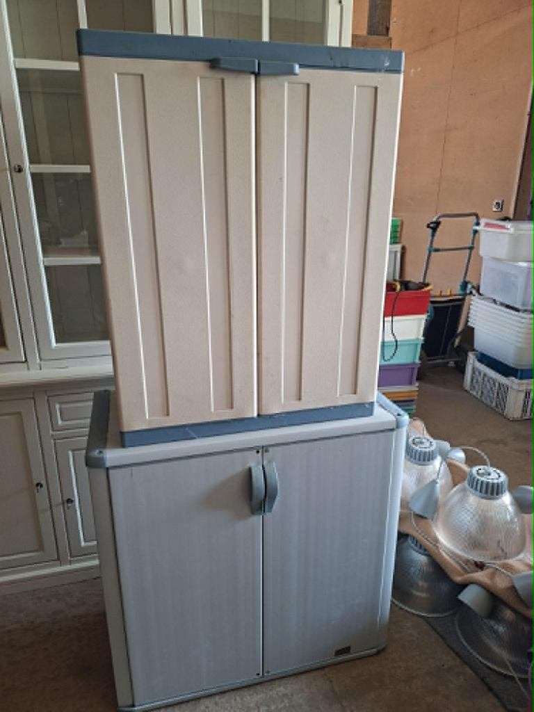 2 plastieke opbergkasten, Ophalen, Zo goed als nieuw, Kunststof, Containerberging