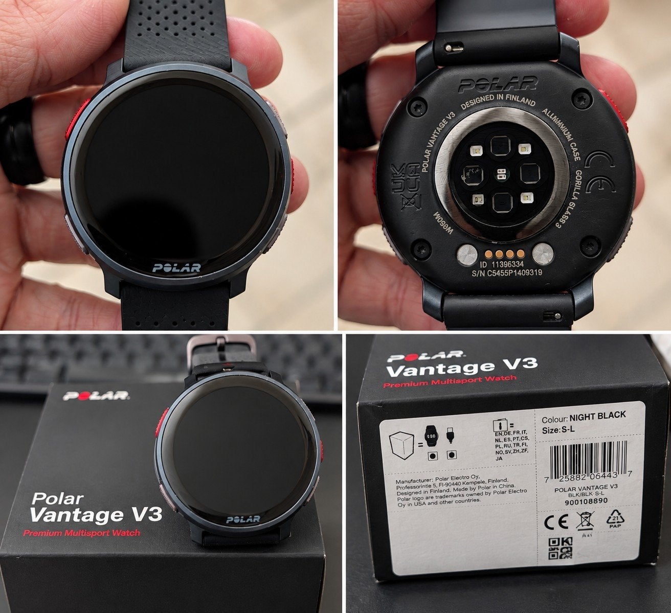 Polar Vantage V3 Night Black S-L – goede staat – 9 maanden, Avancer d'un pas, Étanche, Enlèvement ou Envoi, Utilisé