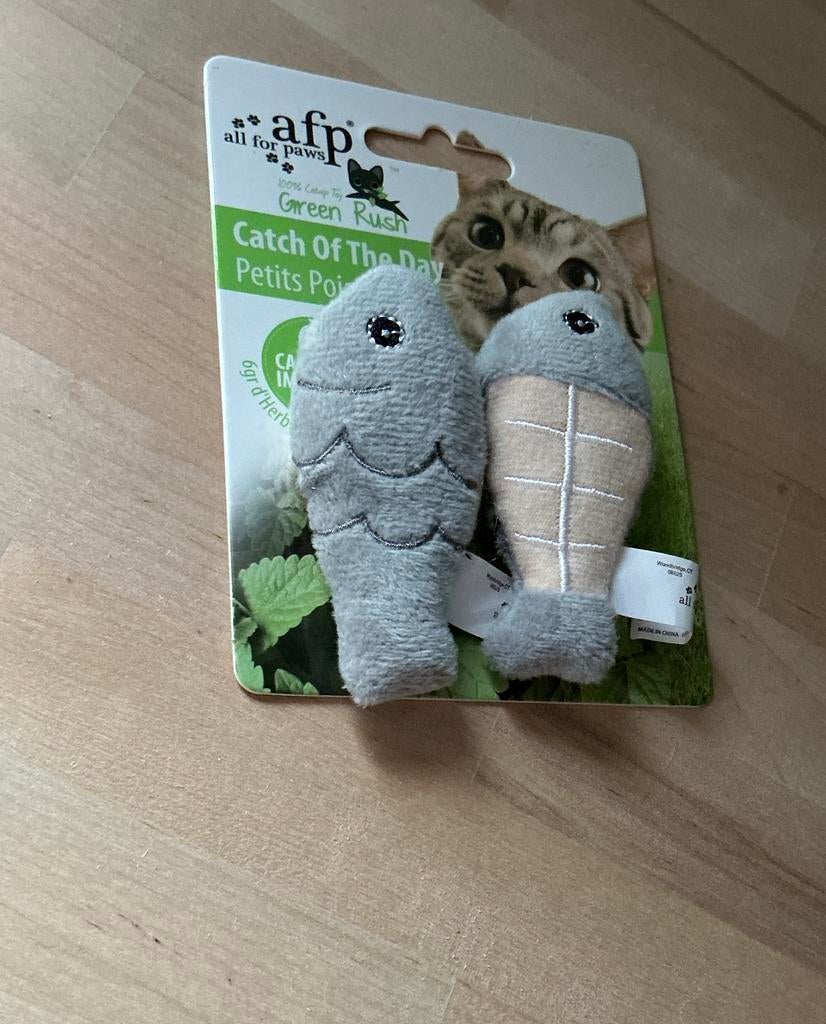 Kattenspeeltjes 2visjes grijs, Animaux & Accessoires, Jouets pour chats, Neuf, Souris de jeu, Enlèvement ou Envoi