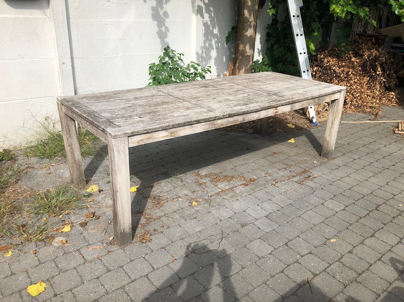Tuintafel met 8 stoelen, Tuin en Terras, Tuinbanken, Ophalen, Gebruikt, Teakhout