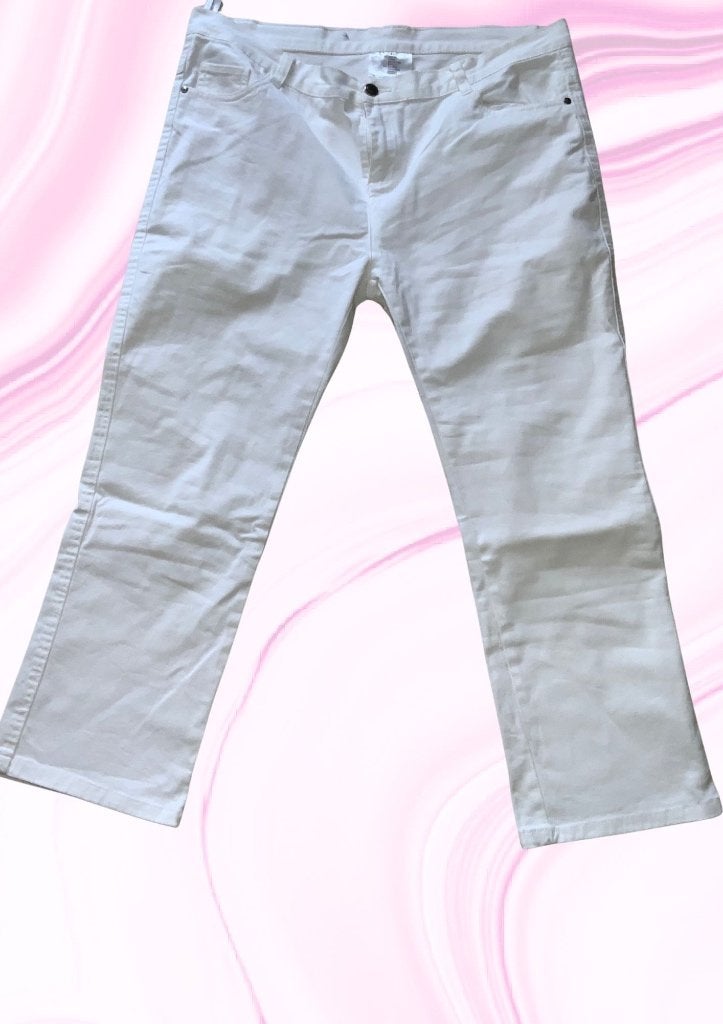 Driekwart broek maat 46, Verzenden, Maat 46/48 (XL) of groter, Wit, Driekwart