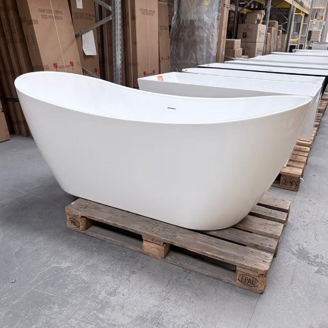 OP=OP! Luxe Vrijstaand Bad Ligbad Glans Wit 180cm | nr474, Ophalen, Nieuw, Wit