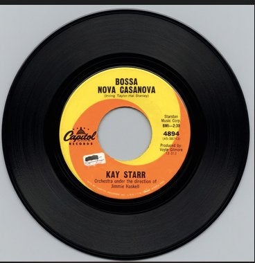 Kay Starr – Bossa Nova Casanova (1962) Popcorn Oldies, Pressage original, Enlèvement ou Envoi, 7 inch, Utilisé