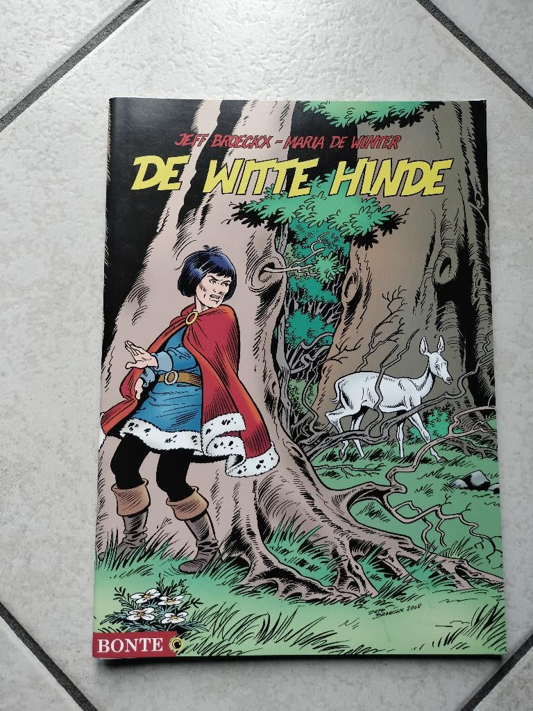 Strip De Witte Hinde - Jeff BROECKX, Eén stripboek, Ophalen of Verzenden, Zo goed als nieuw, Jeff Broeckx - Maria De Winter