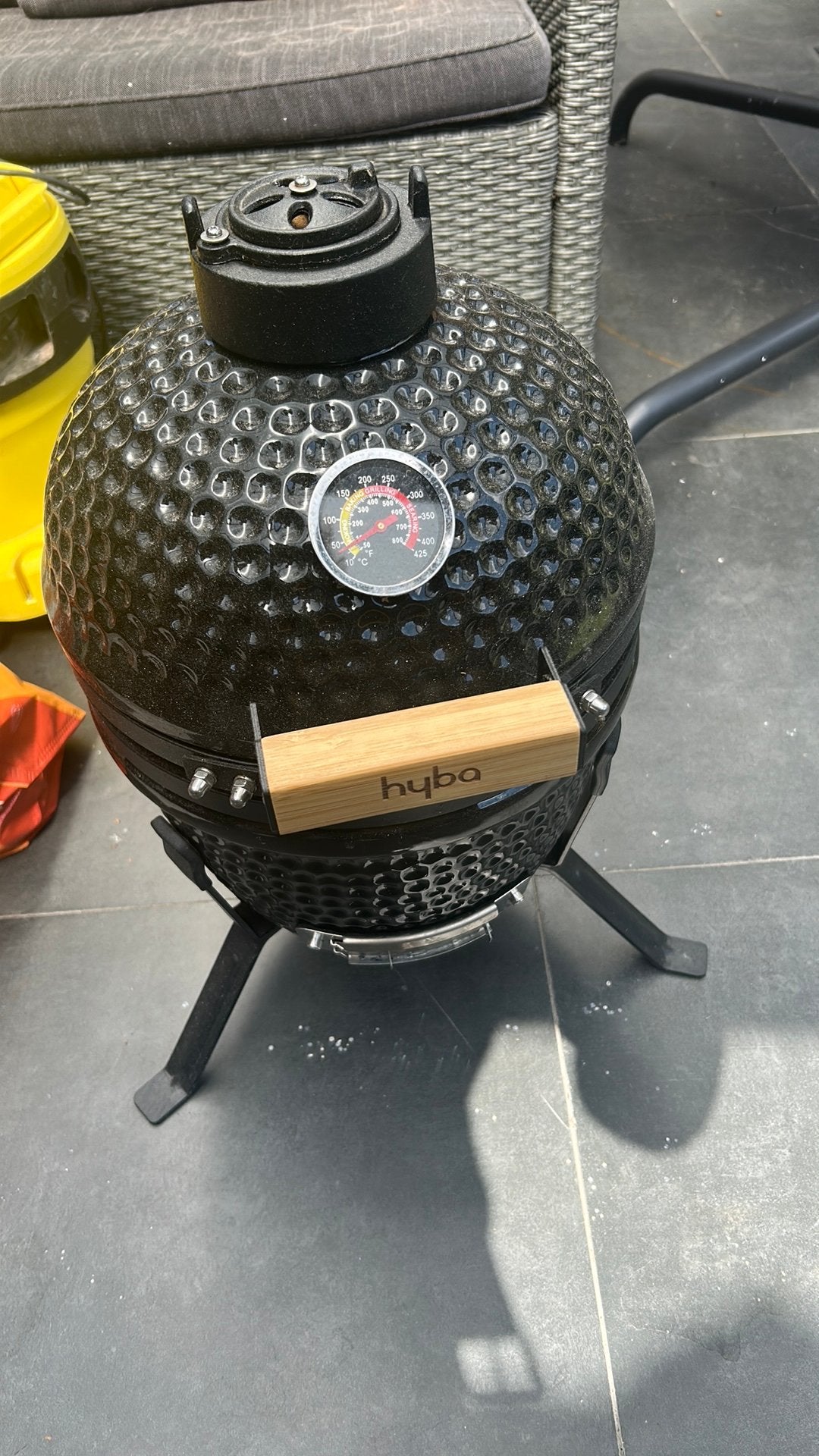 Hybo Mini Kamado, Tuin en Terras, Houtskoolbarbecues, Zo goed als nieuw, Ophalen
