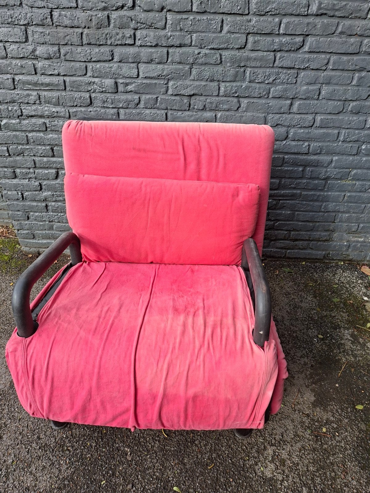 Slaapzetel, kan als zetel recht gezet worden, half liggend,, Tuin en Terras, Ophalen, Gebruikt