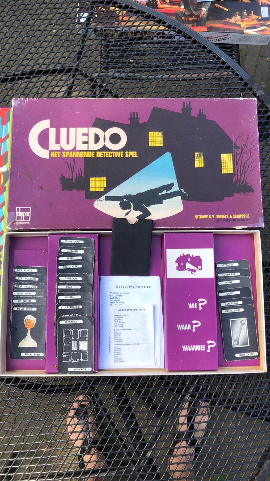 Cluedo , retro , clipper, 1970, Cinq joueurs ou plus, Enlèvement, Utilisé