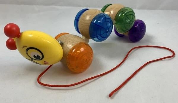 Hape Baby Einstein Inch Along Cal Trekfiguur Rups Hout, Verzenden, Zo goed als nieuw, Overige typen