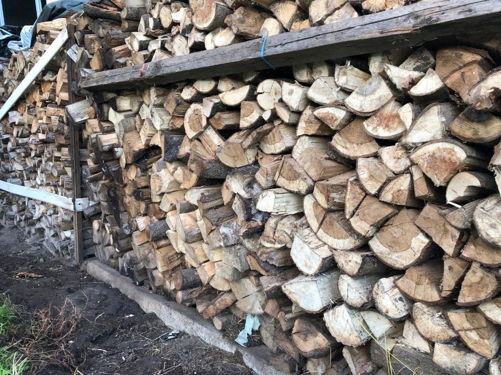 Stookklaar brandhout te koop, vochtpercentage 12%, 3 à 6 m³, Enlèvement, Chêne, Bûches