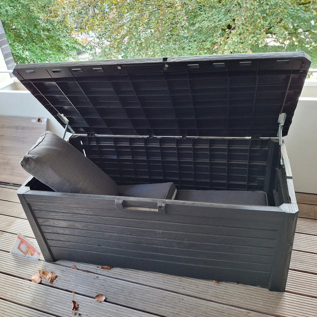 Opbergkist PVC voor terraskussens koopje, 50% korting, Ophalen, Bruin, Zo goed als nieuw, Rechthoekig