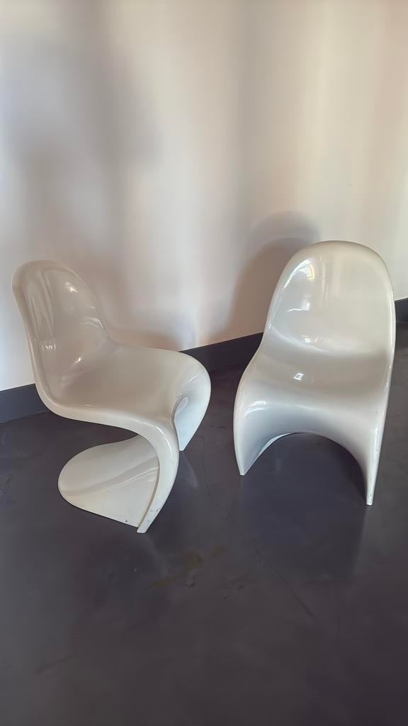 Pair of original 1960’s Werner Panton chairs by H. Miller, Ophalen