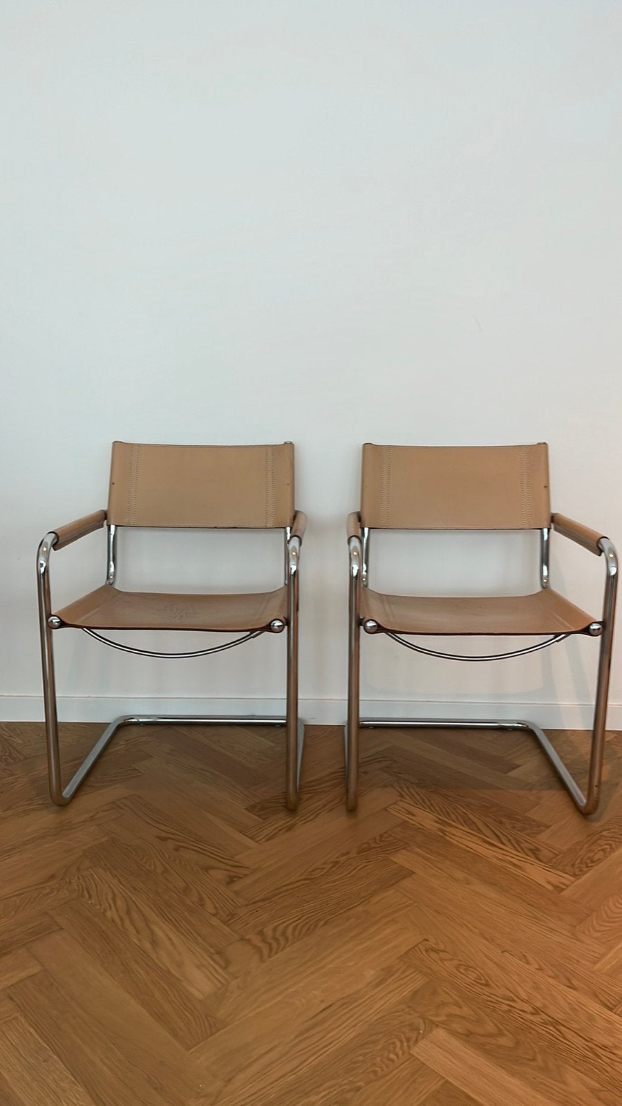 2 Vintage Bauhaus S34 Buizenframe Stoelen, Mobilia Italia, Bauhaus, Autres couleurs, Deux, Enlèvement