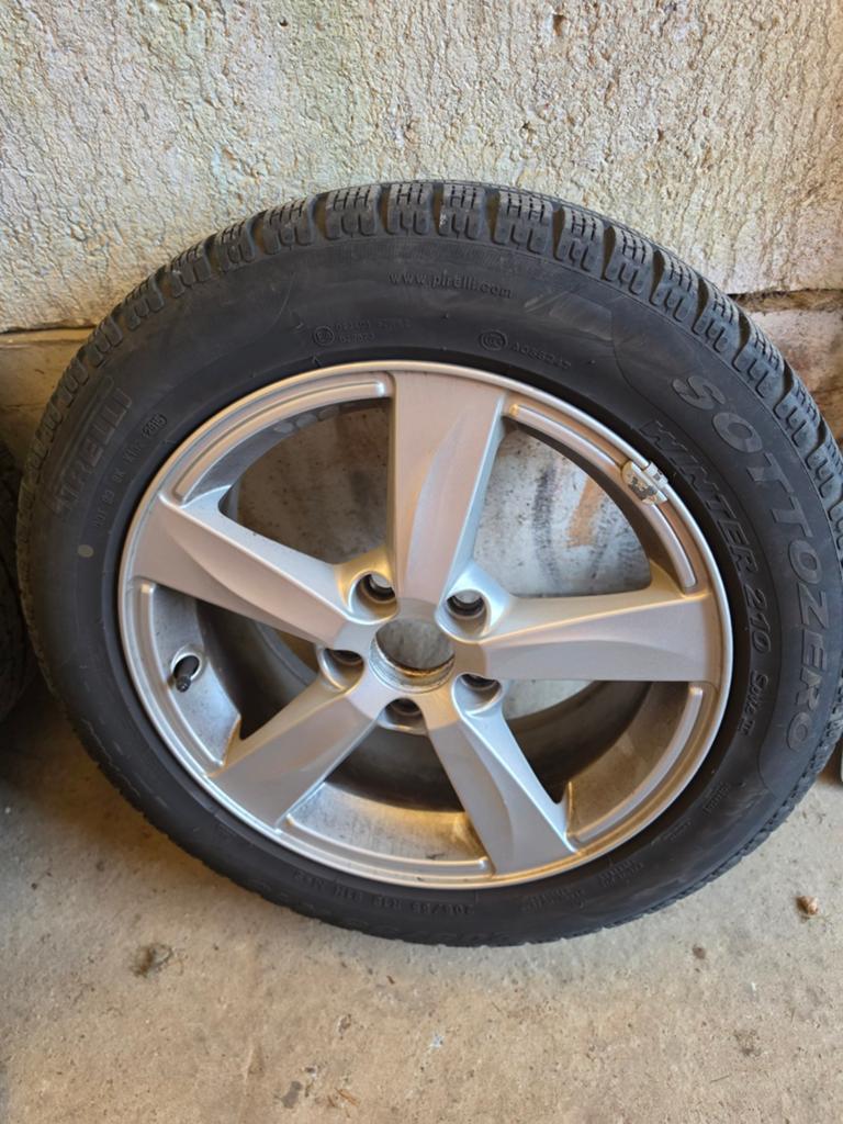 Set winterbanden 205/55 R16 91H op alu velgen, Auto-onderdelen, Banden en Velgen, Ophalen, Zomerbanden, Band(en)