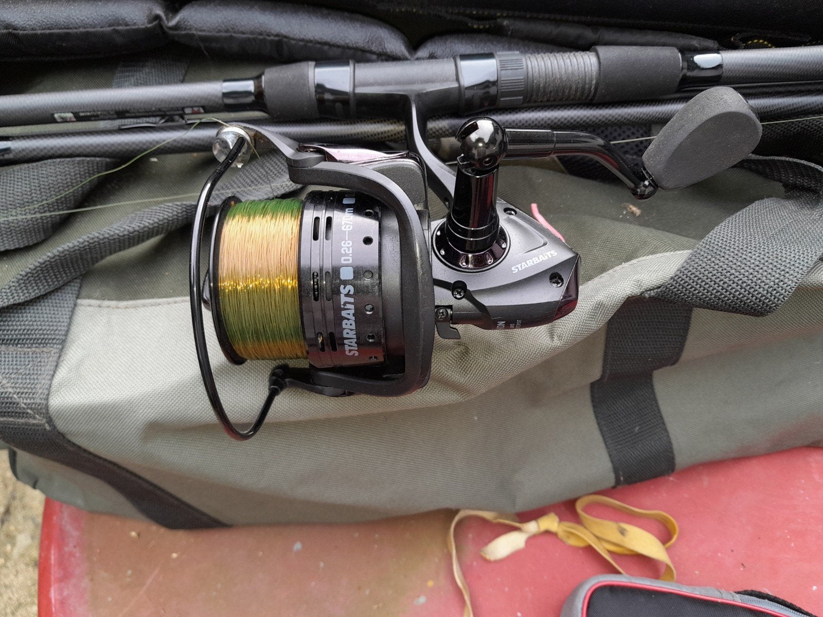 2 xStarbaits vislijnen + molen + tas, Ophalen, Molen