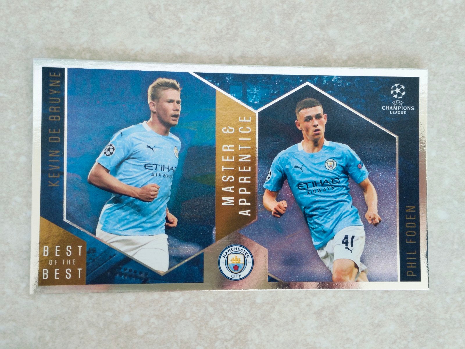 topps best of the best 2020-2021 Kevin de Bruyne/foden, Collections, Enlèvement ou Envoi