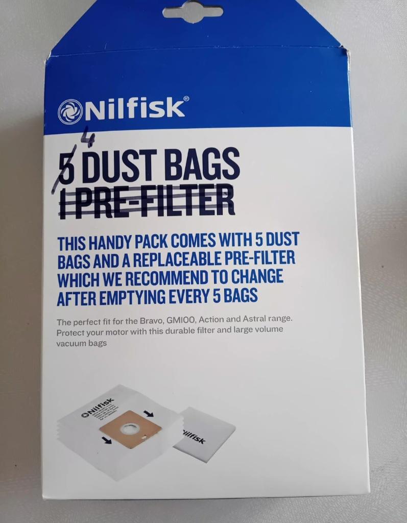 4 Stofzuigerzakken Nilfisk, Ophalen of Verzenden, Nieuw