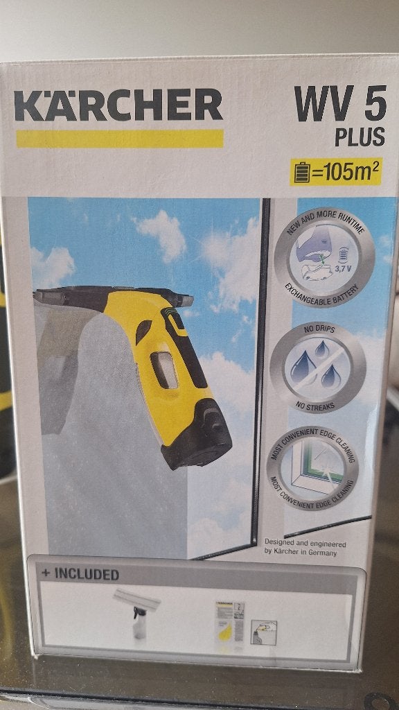 Kärcher WV5 Plus — elektrische ruitenreiniger — compleet, Ophalen of Verzenden, Raamwisser of Trekker
