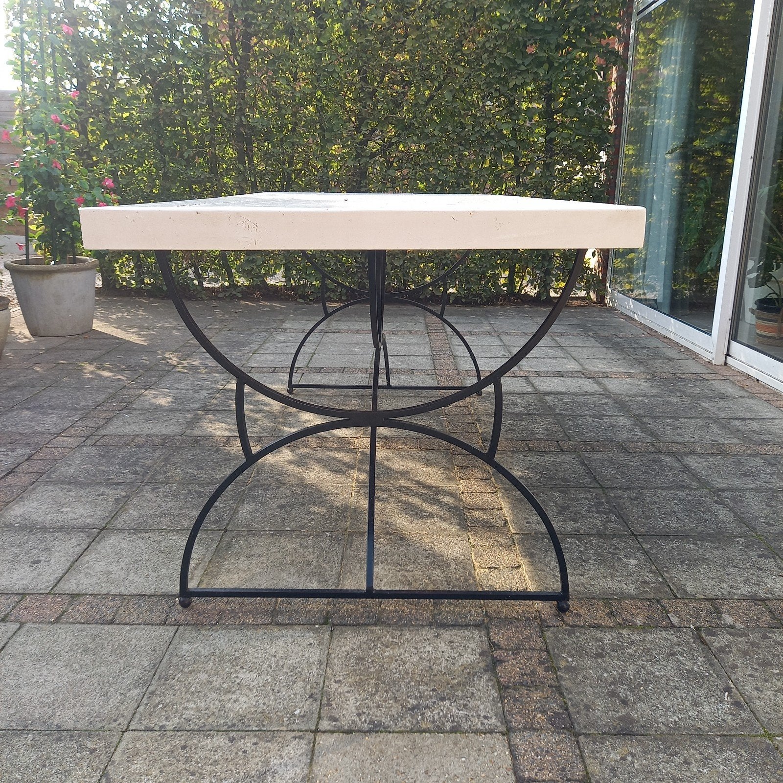 smeedijzeren onderstel, Jardin & Terrasse, Tables de jardin, Enlèvement, Utilisé, Rectangulaire, Métal