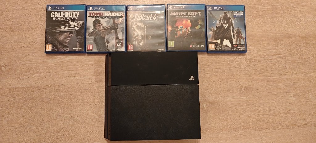 Sony PlayStation 4 500GB + controller + 5 games, Games en Spelcomputers, Ophalen, Zo goed als nieuw, Met 1 controller, Original