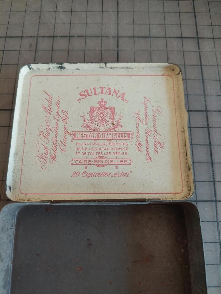boîte de cigarettes en étain, Enlèvement ou Envoi, Utilisé, Autre