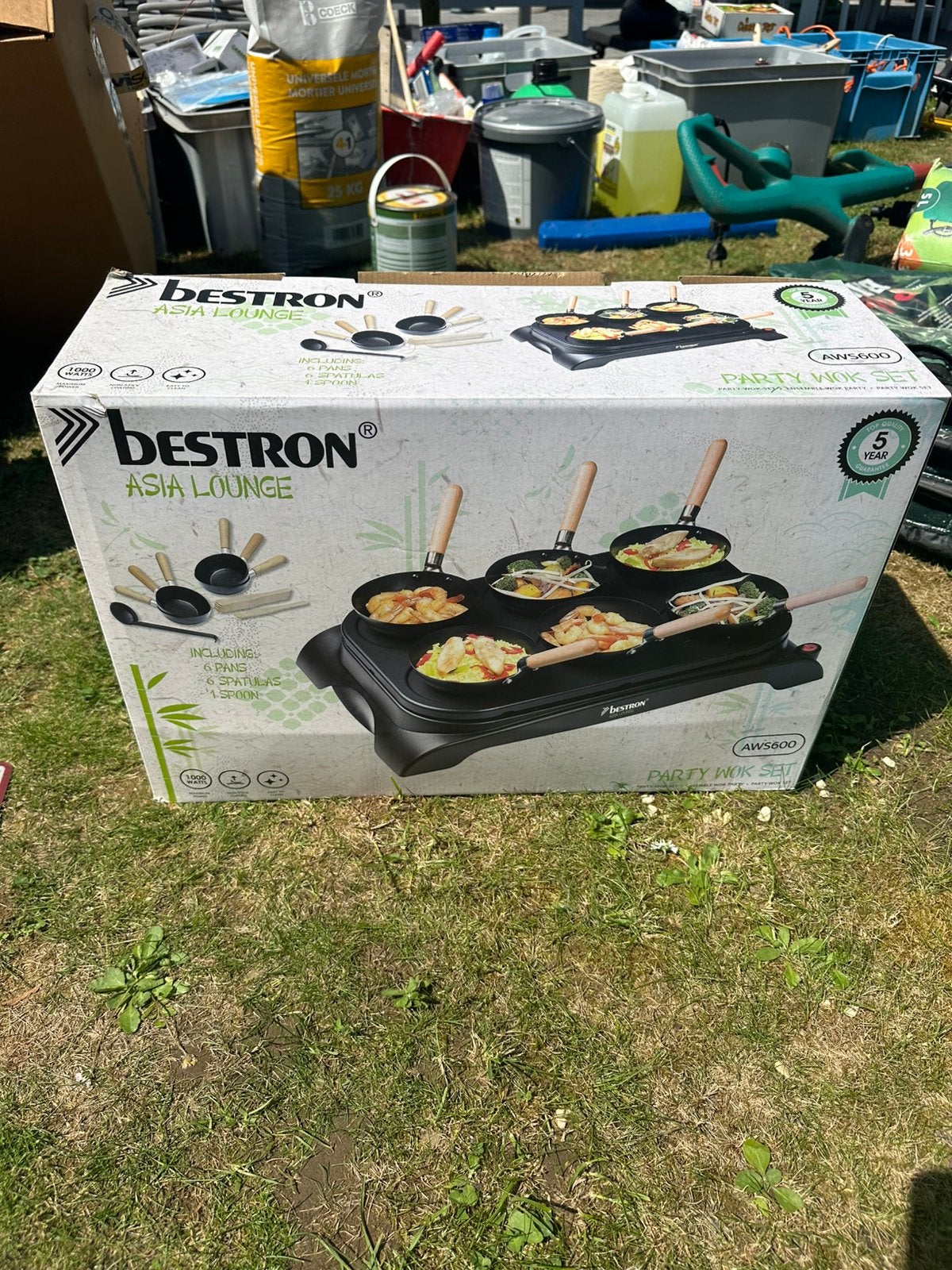 Bestron Asia Lounge Party Wok Set – Compleet, Huis en Inrichting, Kasten | Schoenenkasten, Nieuw, Ophalen