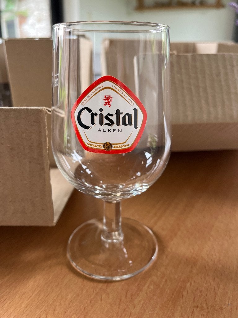 Cristal Alken bierglazen 6 stuks nog in verpakking, Enlèvement, Neuf, Verre ou Verres, Autres marques