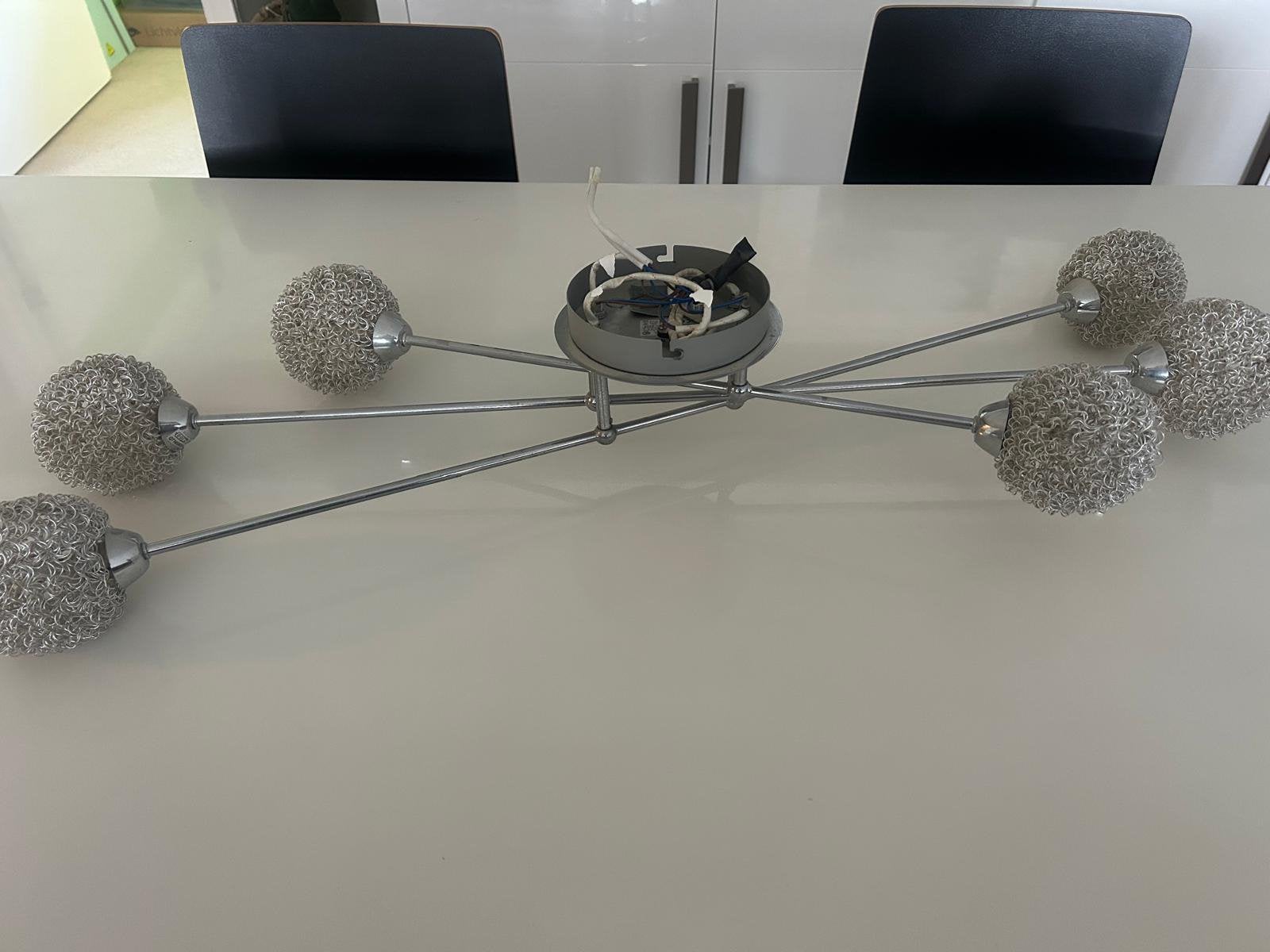 Plafonnier moderne avec 6 spots LED, Maison & Meubles, Lampes | Plafonniers, Enlèvement ou Envoi, Comme neuf, Métal