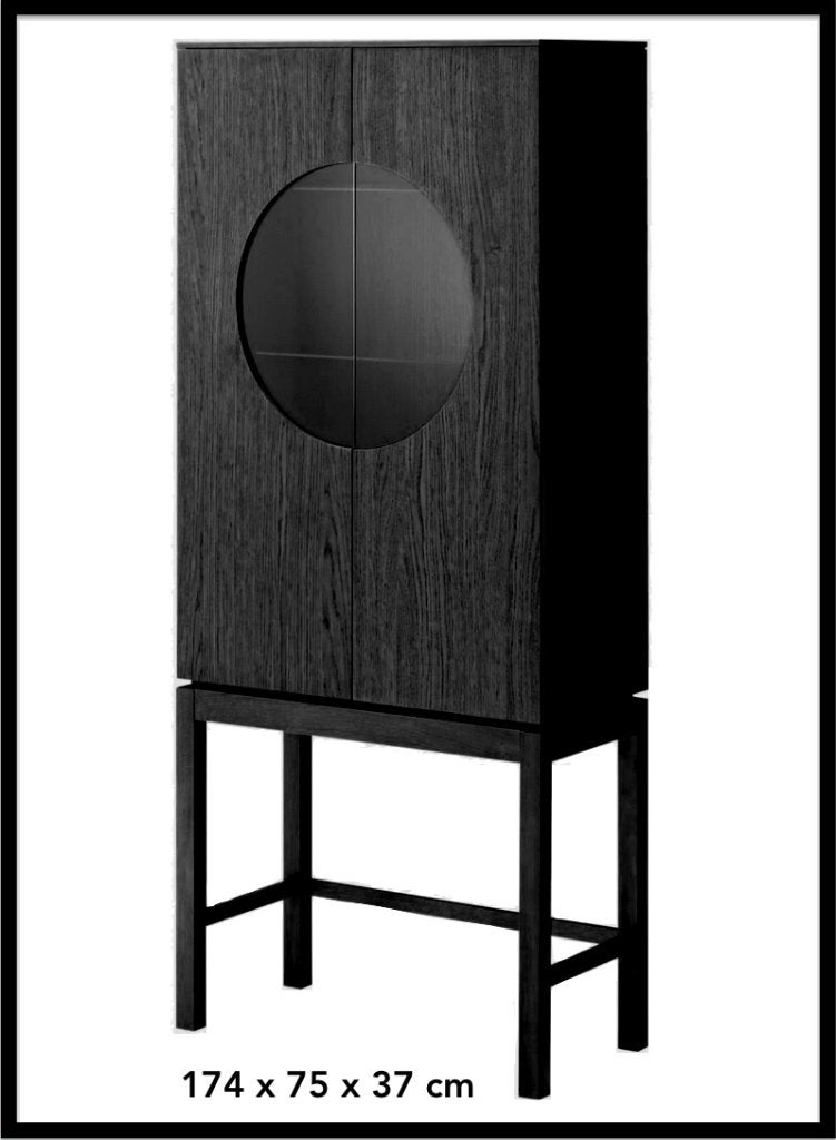 dressoir bahut cabinet vitrine et éclairage 174 x 75 x 37 cm, 25 à 50 cm, Avec porte(s), Utilisé, Moderniste