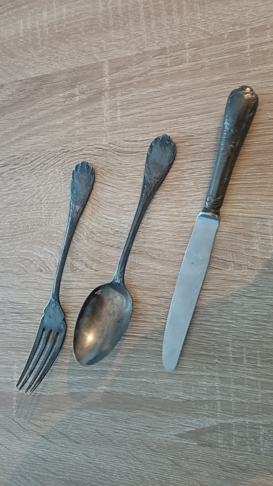 couvert 3 pièces en argent, Antiquités & Art, Enlèvement ou Envoi