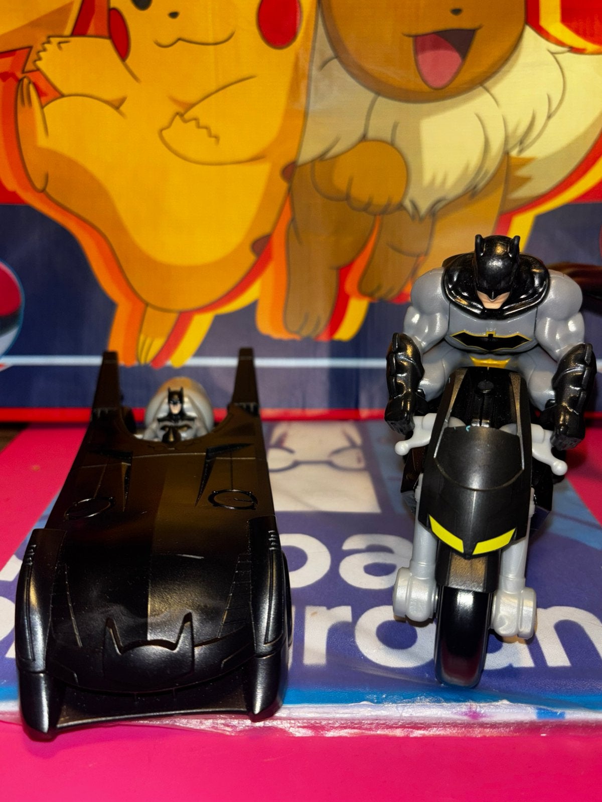 Batmobile-Batman-bundel op de Batmoto Kinder-collectie, Ophalen of Verzenden, Gebruikt