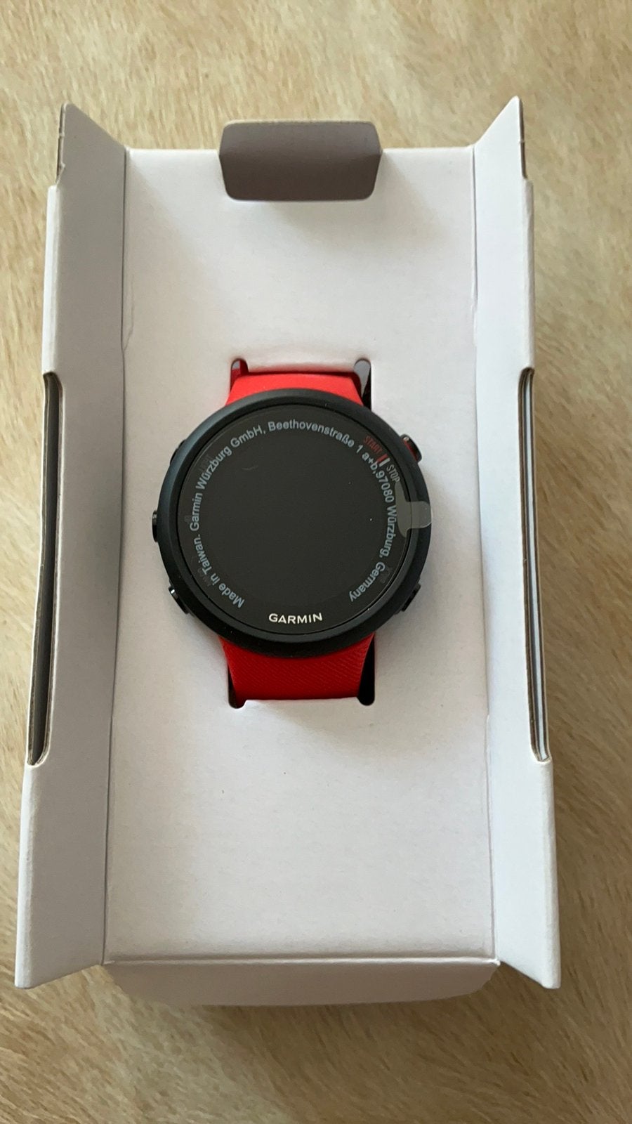 Garmin Sporthorloge NIEUW, Handtassen en Accessoires, Sporthorloges, Ophalen, GPS, Nieuw, Rood