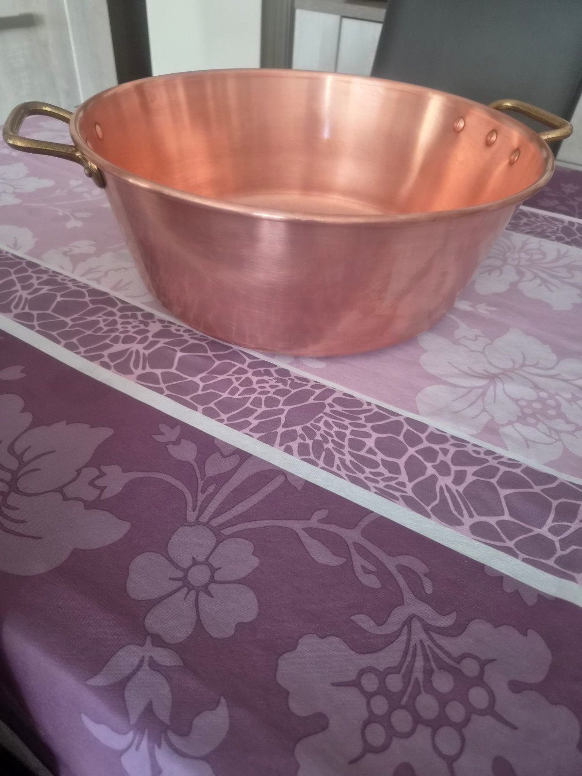 koperen grote confituurpan

Diameter 36 cm, Ophalen