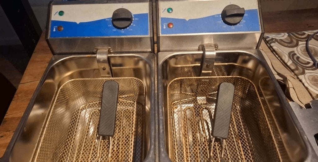 Double friteuse professionnelle Diamond FD 50 D (2 x 5L), Electroménager, Friteuses, 4 litres ou plus, Enlèvement, Comme neuf