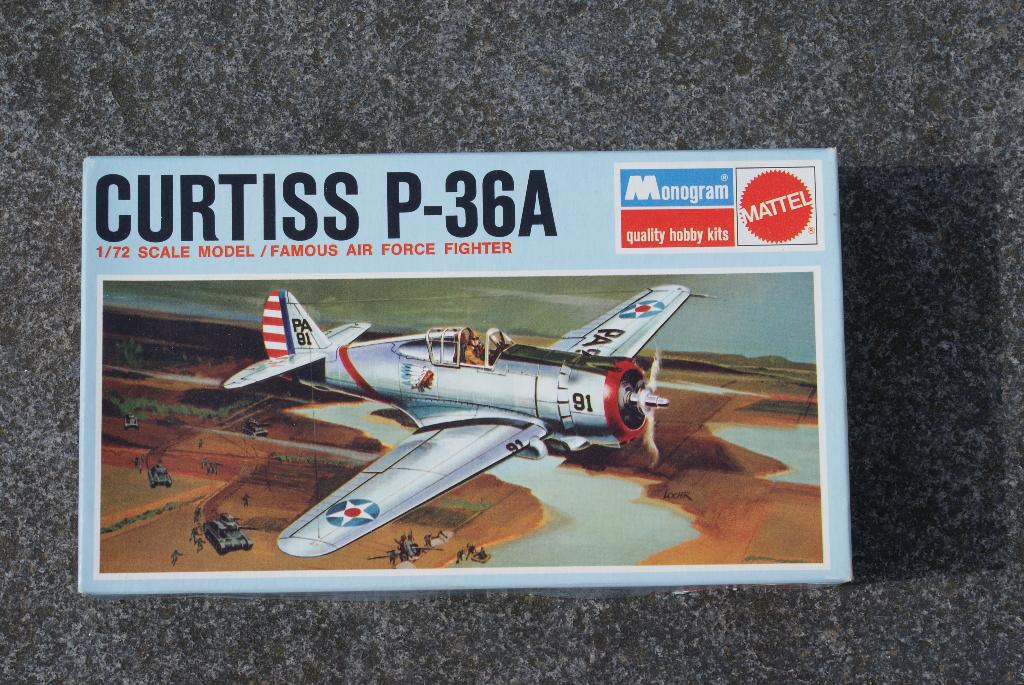 Monogram - Curtiss P-36A - 1/72, Overige merken, 1:72 tot 1:144, Gebruikt, Ophalen of Verzenden