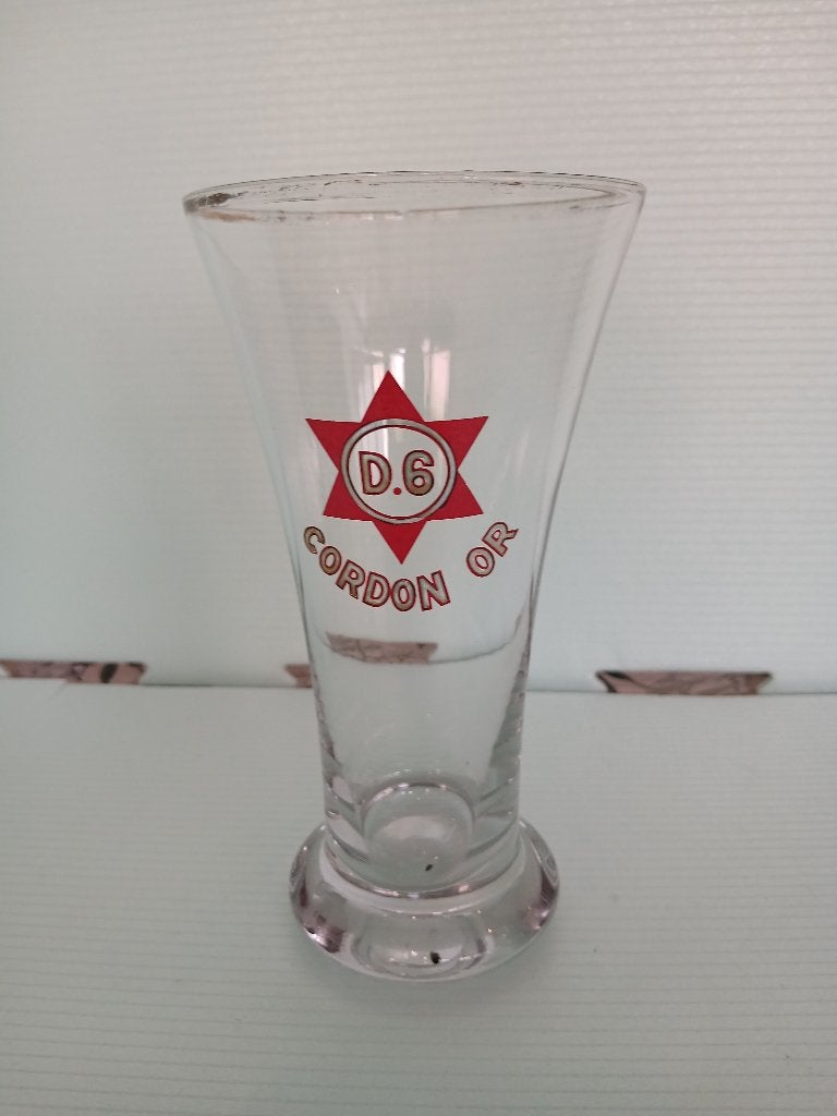 Ancien verre évasé D.6 CORDON D'OR de la brie Union, Collections, Enlèvement ou Envoi, Utilisé, Verre ou Verres, Autres marques