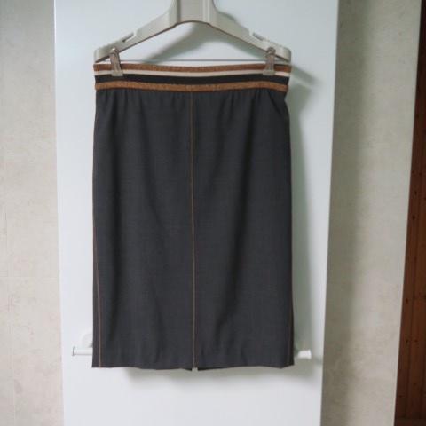 Rokje grijs wol elasttaille Brunello Cucinelli mt 36 (it 40), Brunello Cucinelli, Nieuw, Ophalen of Verzenden, Maat 36 (S)