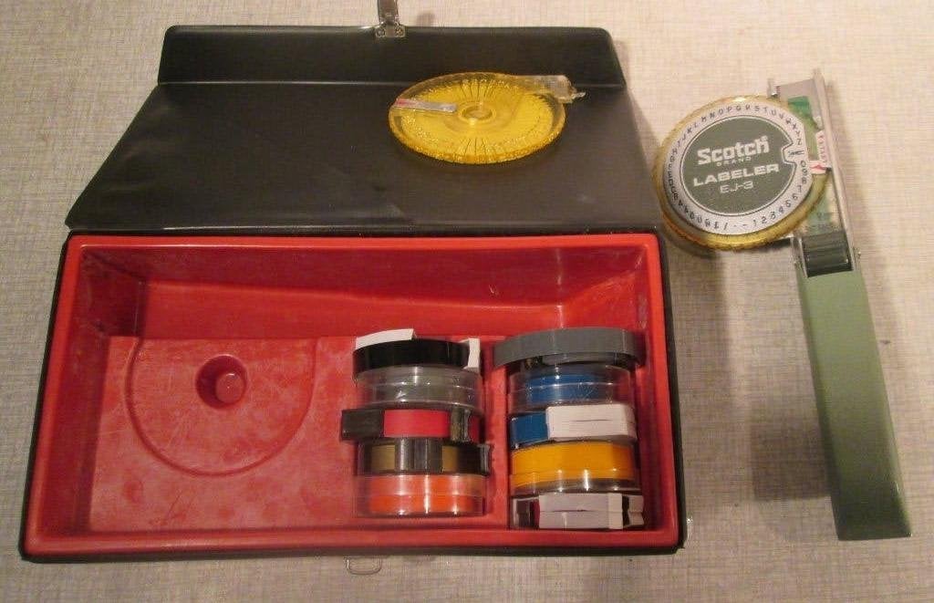 Retro Etikettenmaker van Scotch + bandjes, Ophalen of Verzenden, Overige typen