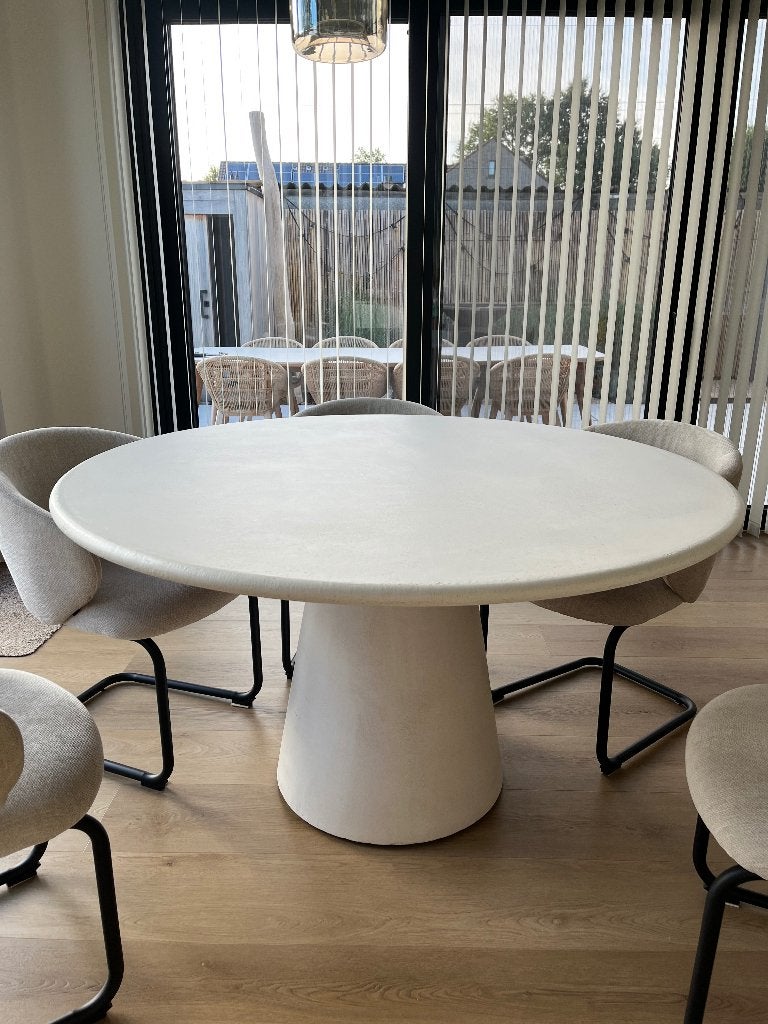 Eettafel, Huis en Inrichting, Tafels | Eettafels, Ophalen, Zo goed als nieuw, Vijf personen of meer, Rond