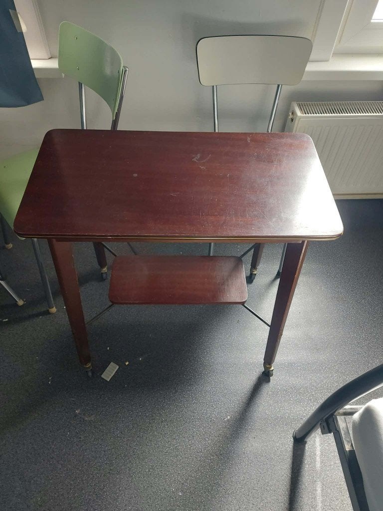 Vintage tv meubel/ trolley op wielen, 1960s, Huis en Inrichting, Ophalen, Zo goed als nieuw