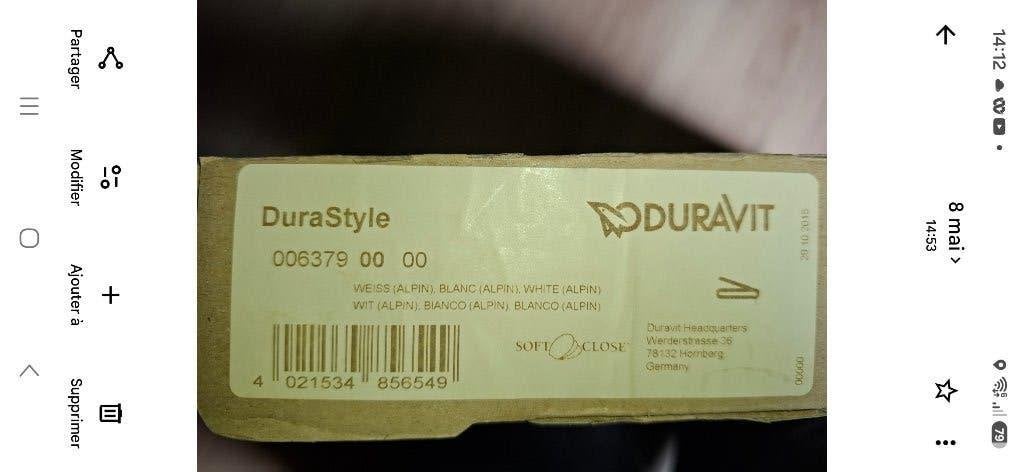 Planche wc Duravit DuraStyle, Enlèvement ou Envoi, Neuf, Toilettes