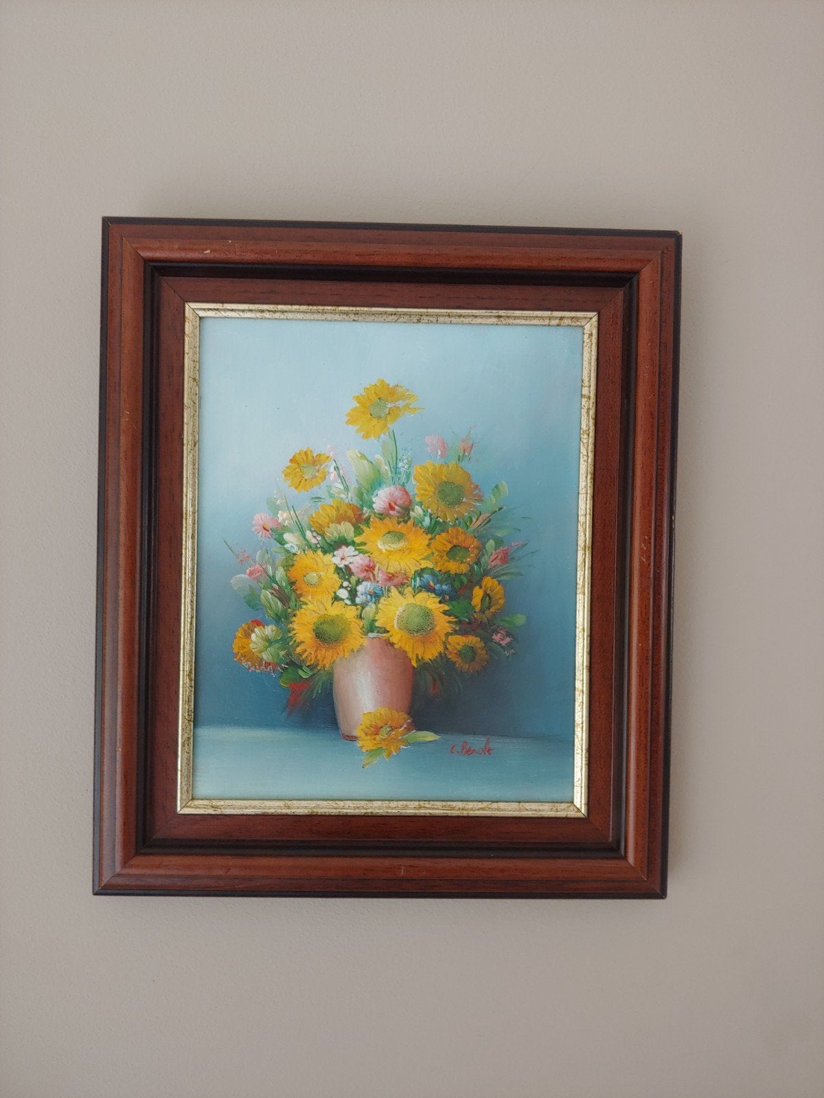 c.benolt bloemstilleven, Antiek en Kunst, Kunst | Schilderijen | Klassiek, Ophalen, Origineel werk, Doek, Olieverf