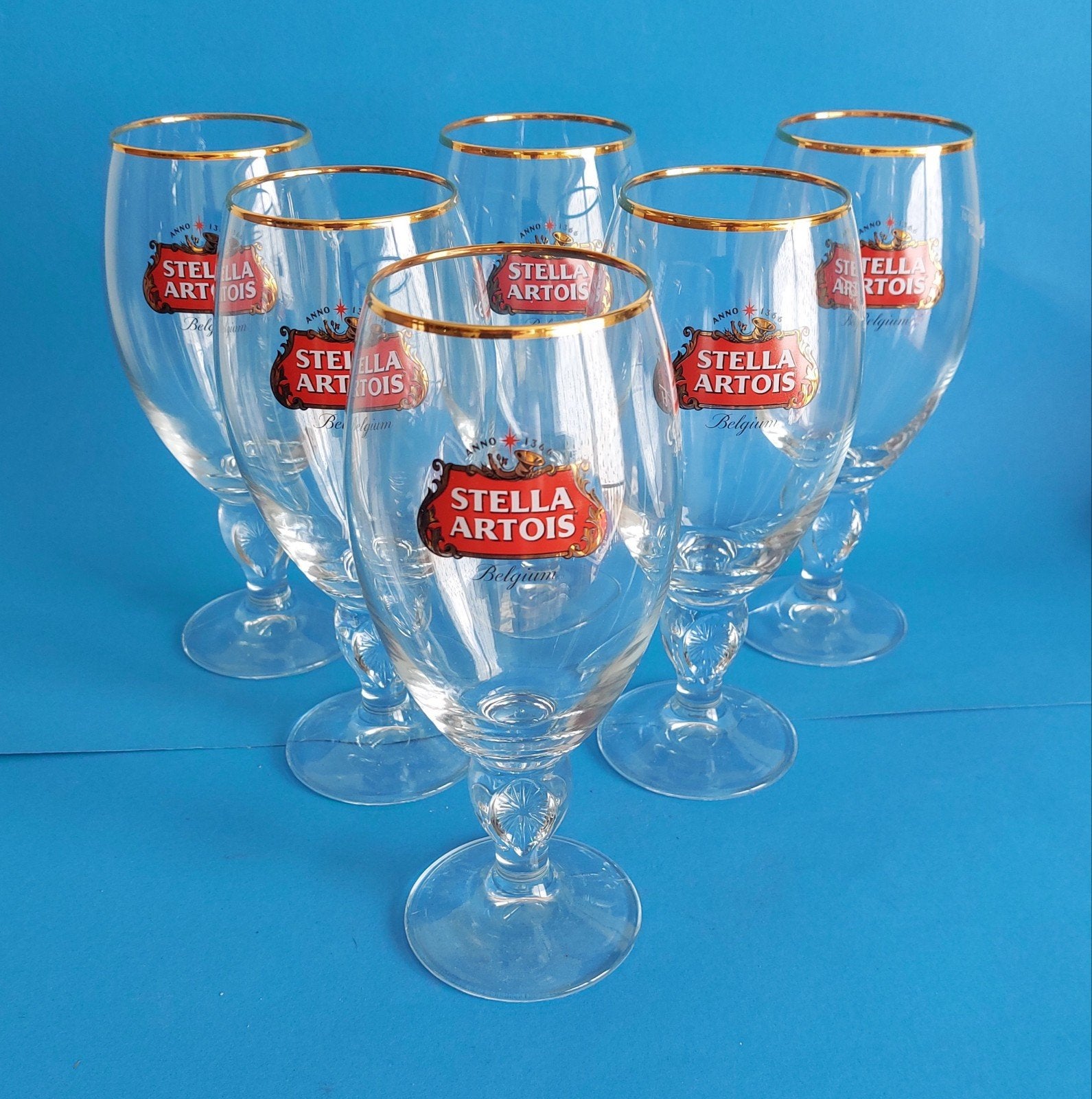 6 verres Stella Artois 50 cl sur pieds Neuf, Collections, Enlèvement ou Envoi, Neuf, Verre ou Verres, Stella Artois