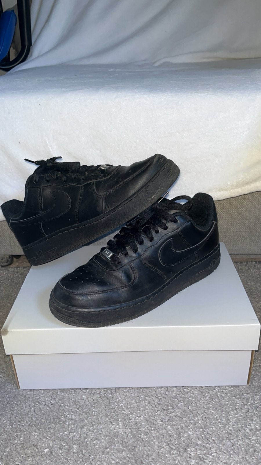 Nike Air Force 1 Noir, Comme neuf, Enlèvement, Baskets, Noir