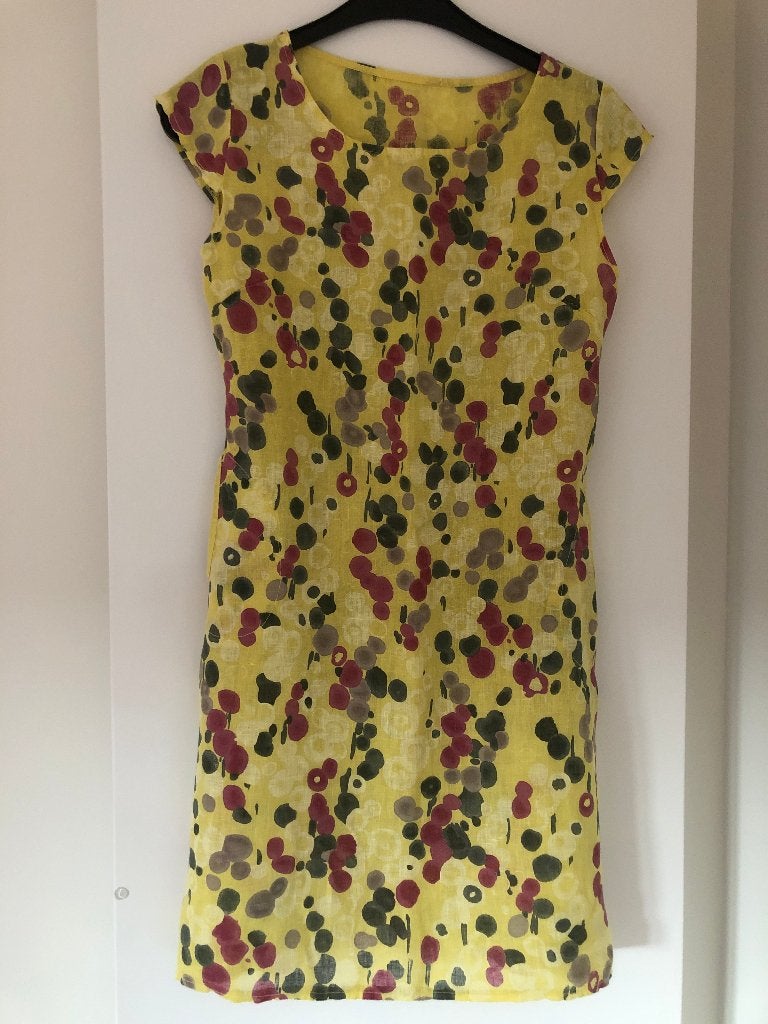 Jolie robe d'été ample 100% lin taille L, Taille 42/44 (L), Comme neuf, Enlèvement, Multicolore