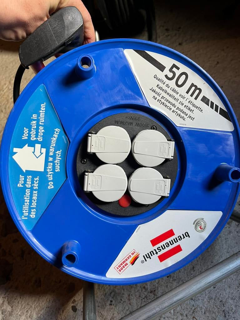 Brennenstuhl kabelhaspel 50m, Enlèvement, Comme neuf, Câble ou Fil électrique
